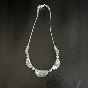 Brighton silver necklace with turquoise stones